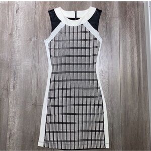 Zara Trafaluc - Fitted Black and White Stretch Dress